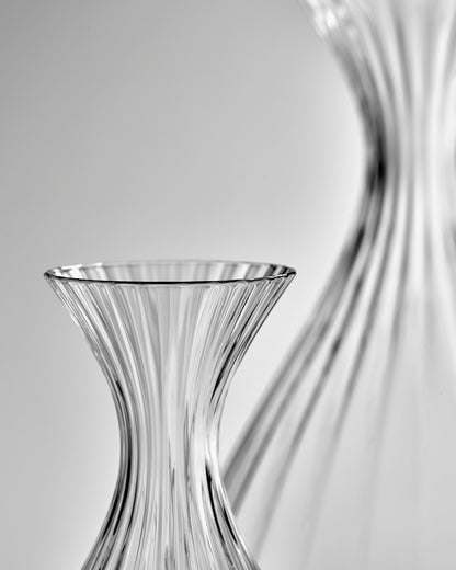 Inku Medium Carafe Transparent Ribbed
