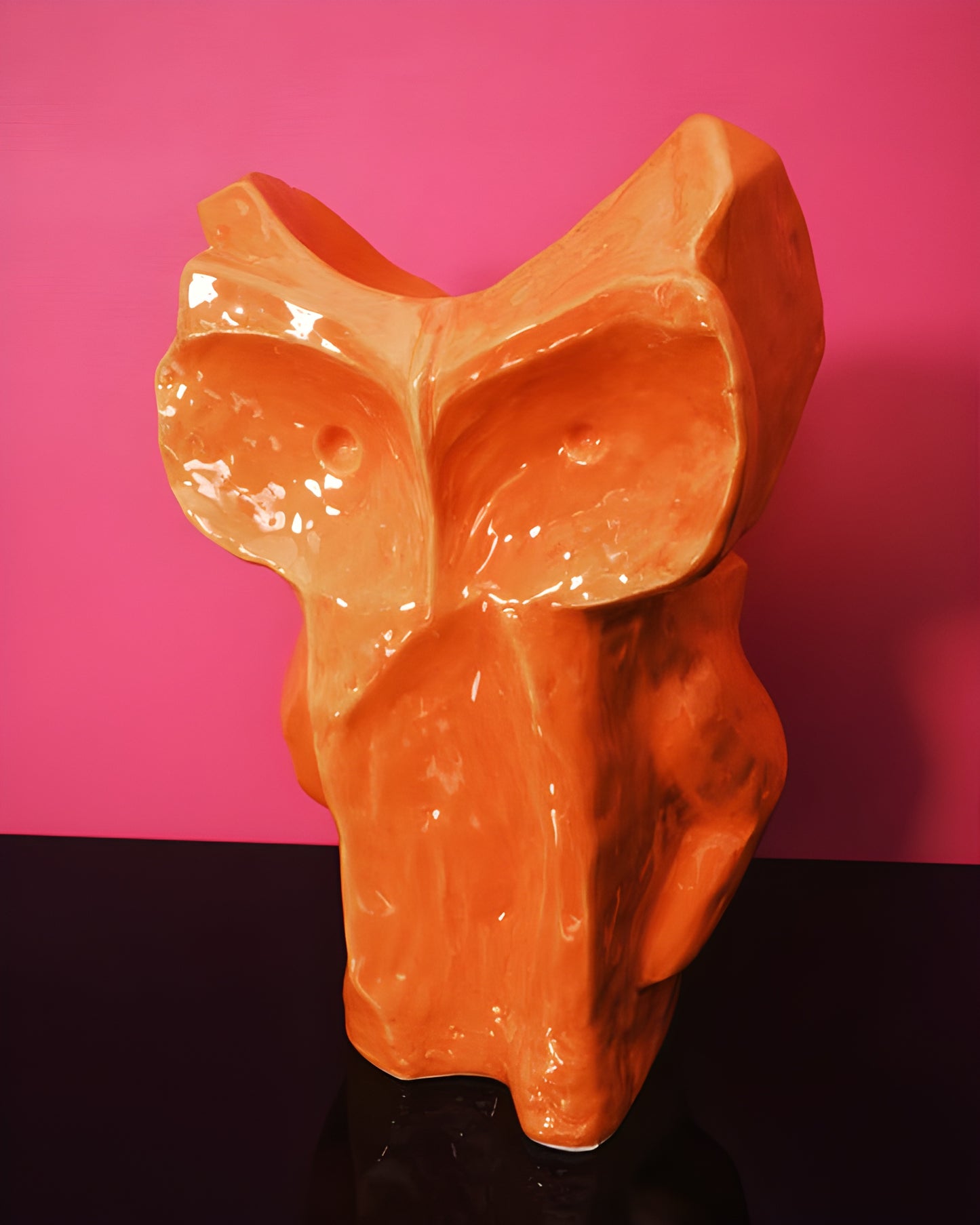 Owl Vase Orange