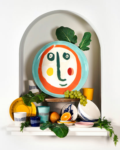 Feast Breakfast Plates With Face 2  Set of 2