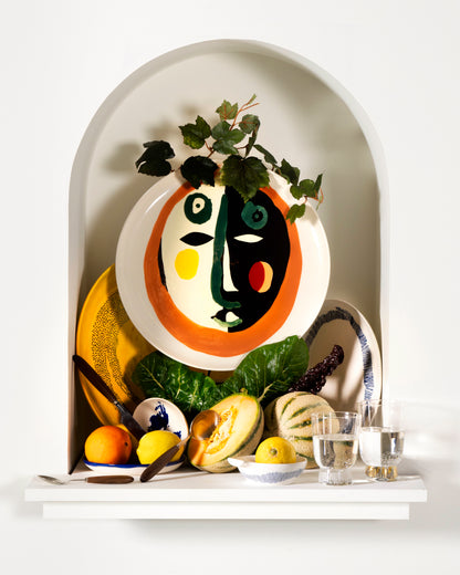 Feast Starter Plates With Face 1  Set of 2