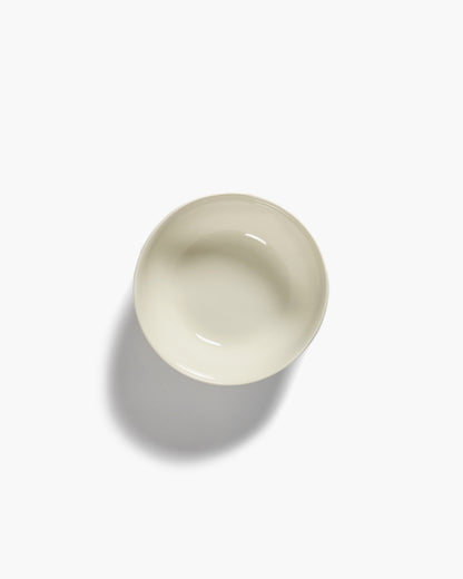 Feast  Bowls ,White Swirl Blue Stripes Set of 4