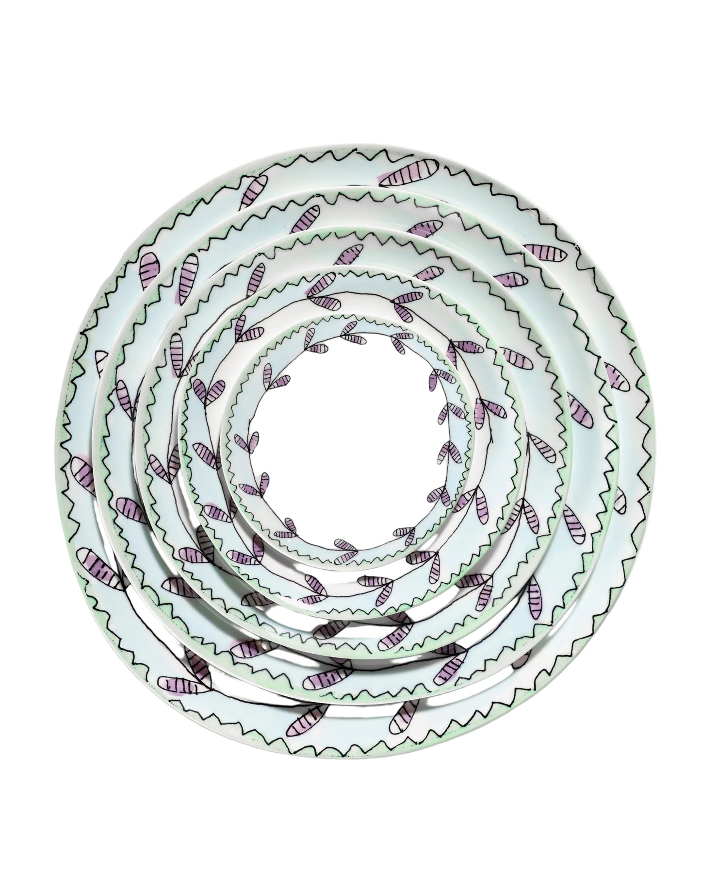Blossom Milk  Bread Plates Set of 2