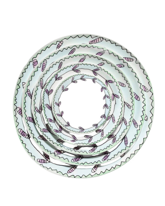 Blossom Milk  Bread Plates Set of 2