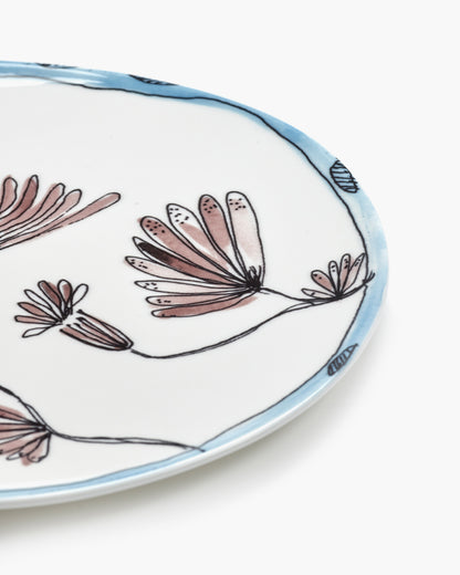 Camelia Aubergine Breakfast Plates  Set of 2