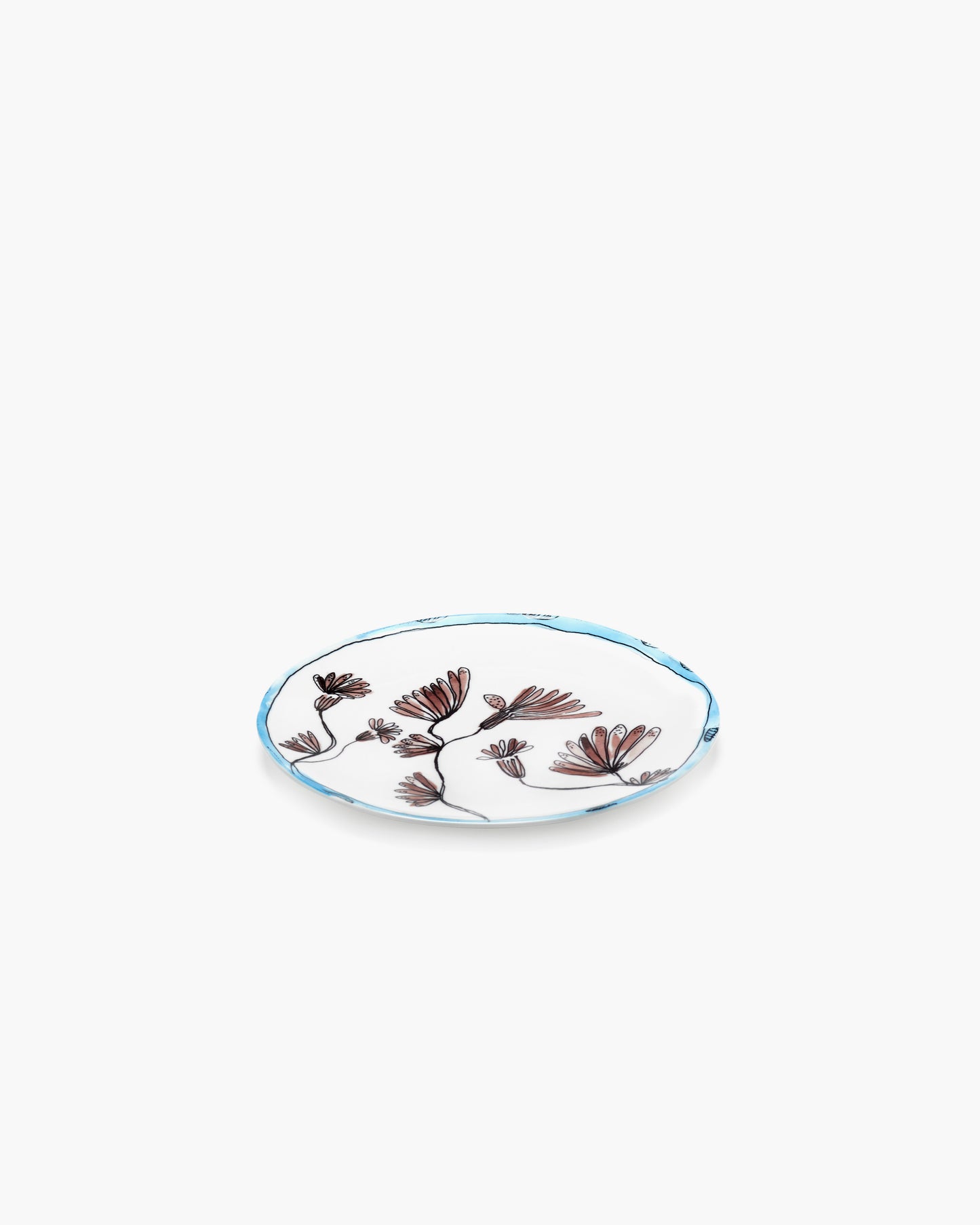 Camelia Aubergine Breakfast Plates  Set of 2