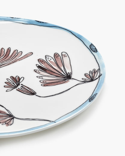 Camelia Aubergine  Starter Plates  Set of 2