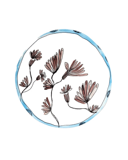 Camelia Aubergine  Dinner Plates  Set of 2
