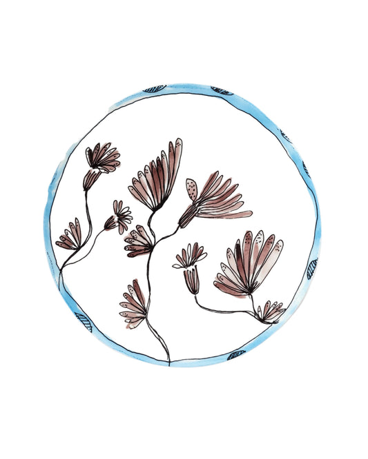 Camelia Aubergine  Dinner Plates  Set of 2