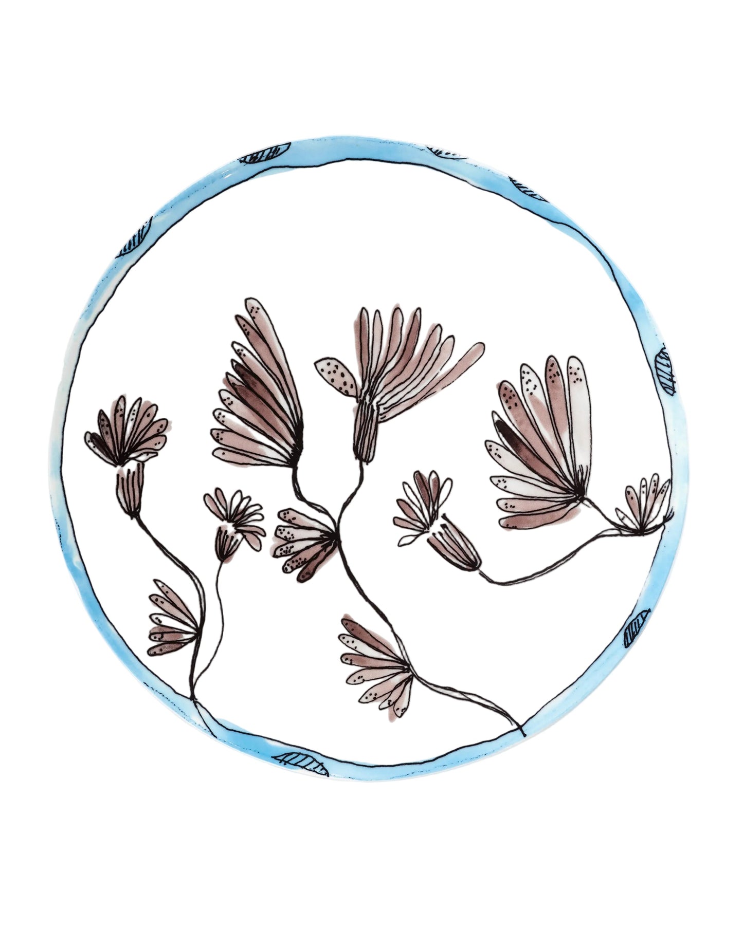 Camelia Aubergine Serving Plates  Set of 2