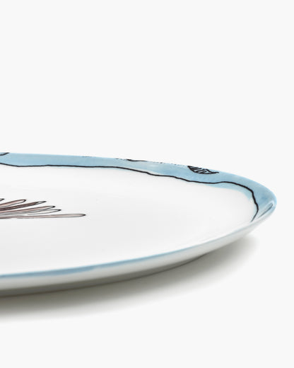 Camelia Aubergine  Oval Plate