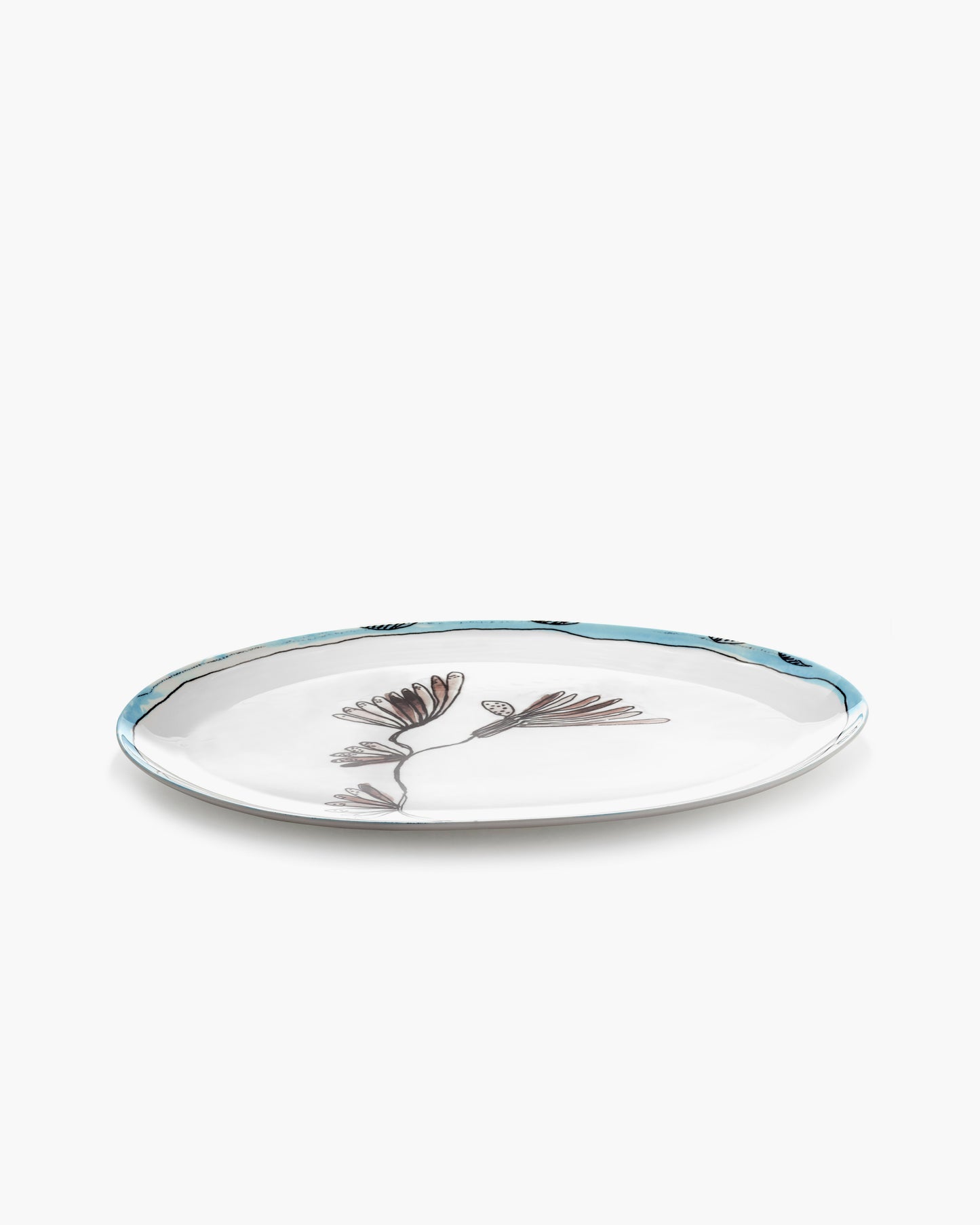 Camelia Aubergine  Oval Plate