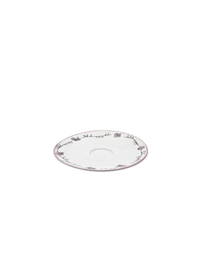 Dark Viola Saucer Soup Bowls  Set of 2