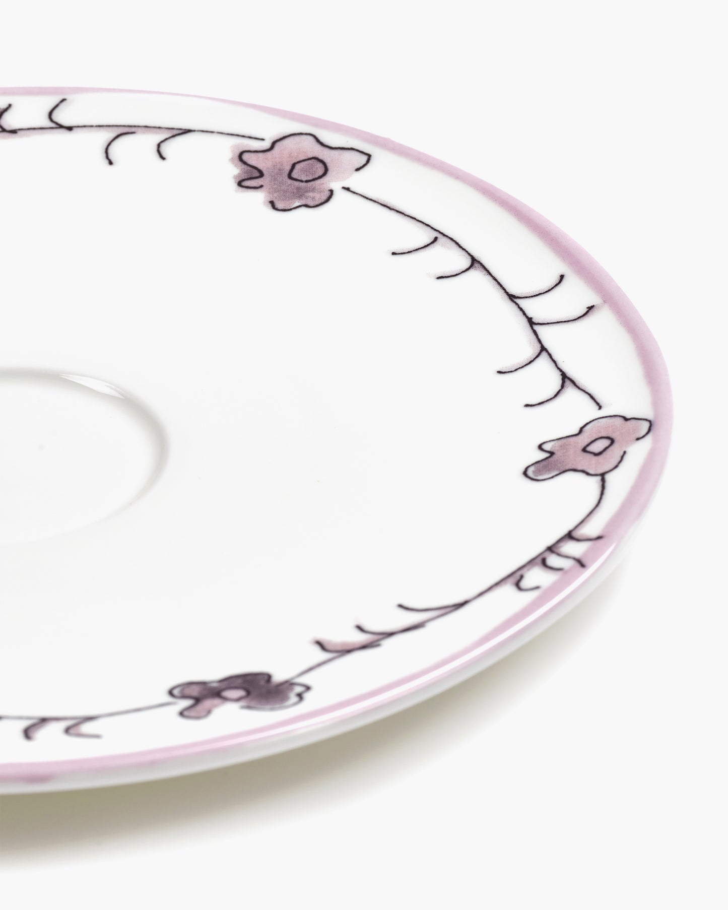 Dark Viola Saucer Soup Bowls  Set of 2