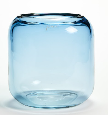 Corina Vase Hurricane Small Dark Blue