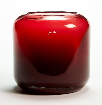 Corina Vase Hurricane Small Red