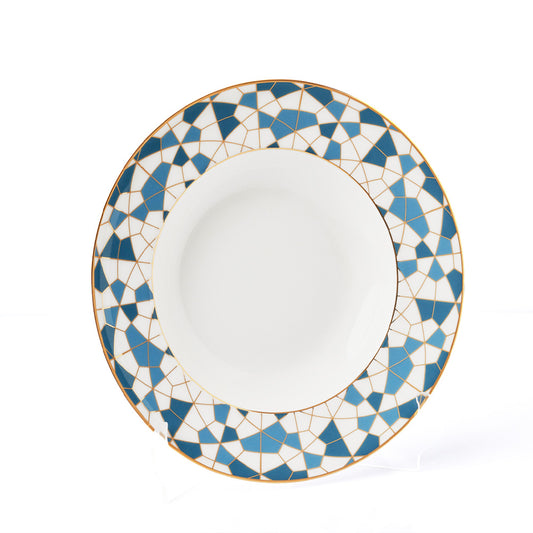 Geo Blue Dinner Plate  Set of 6