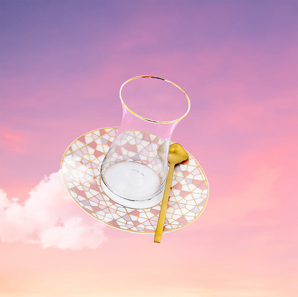 Geo Pink Espresso Cups  Set of 6