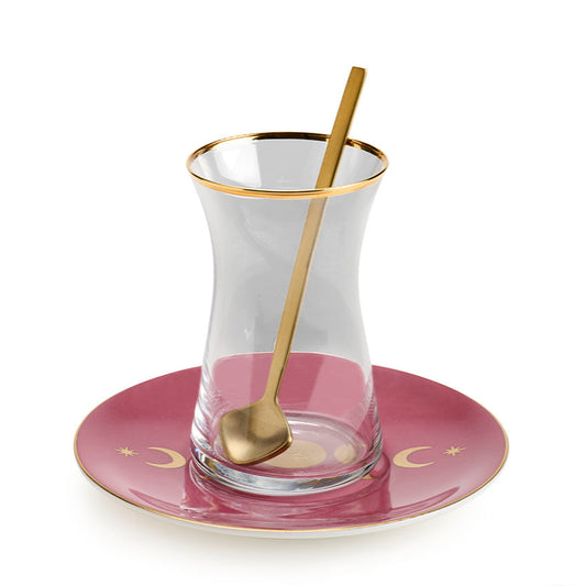 Hilal Rose Istikana Tea Cups  Set of 6