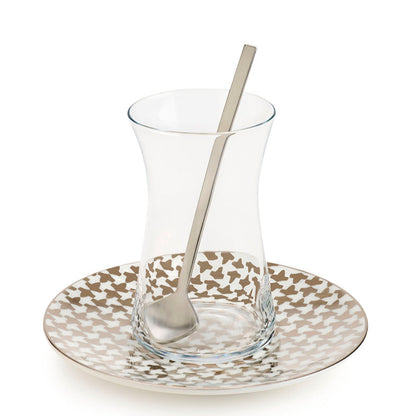 Alhambra Platinum Istikana Tea Cups  Set of 6