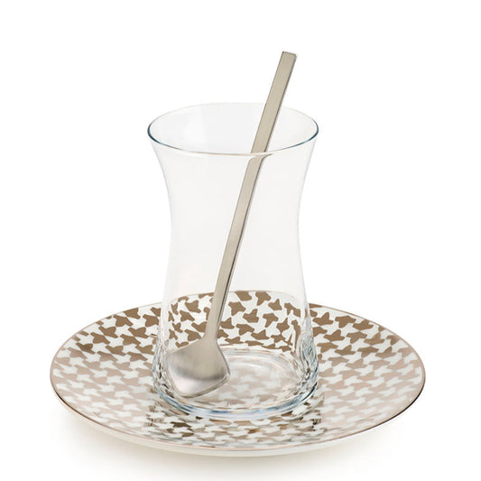 Alhambra Platinum Istikana Tea Cups  Set of 6