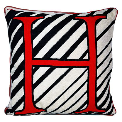 H Alphabet Cushion