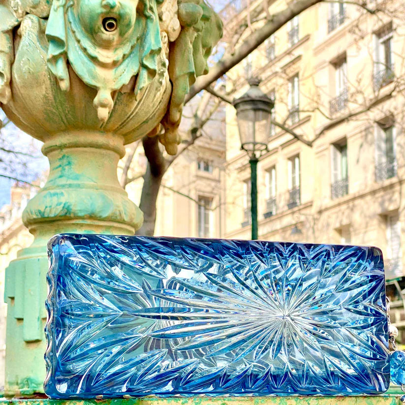 Long Rectangle Clutch Classic Blue