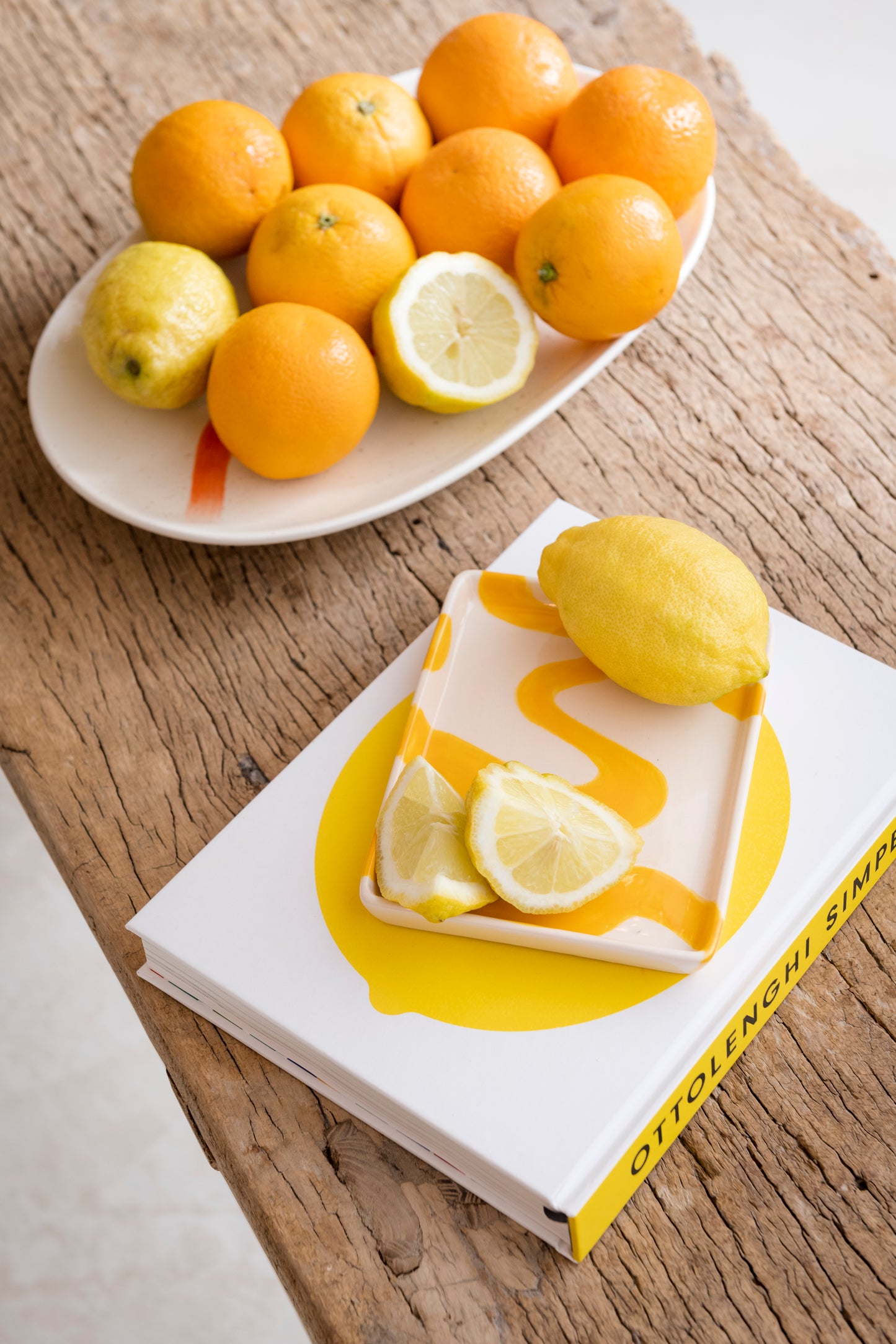 Javier Spanish  Swirls Yellow Tray