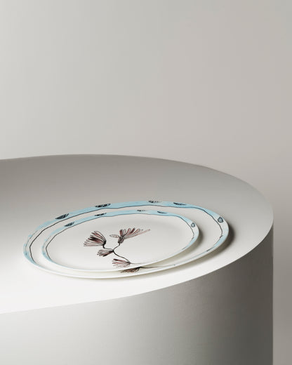 Camelia Aubergine  Starter Plates  Set of 2