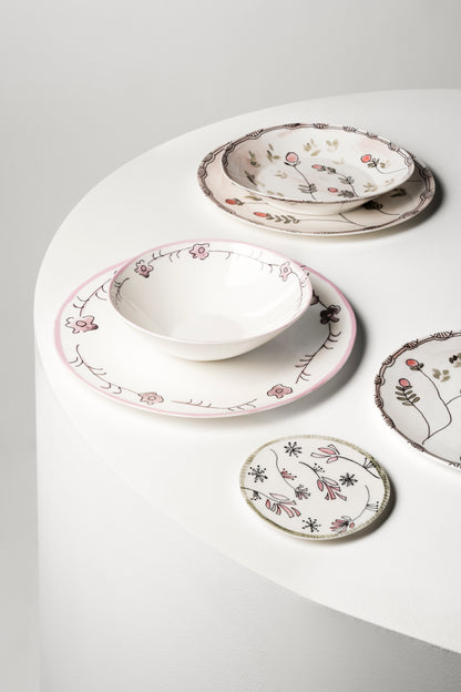 Dark Viola Low Bowls Set of 2