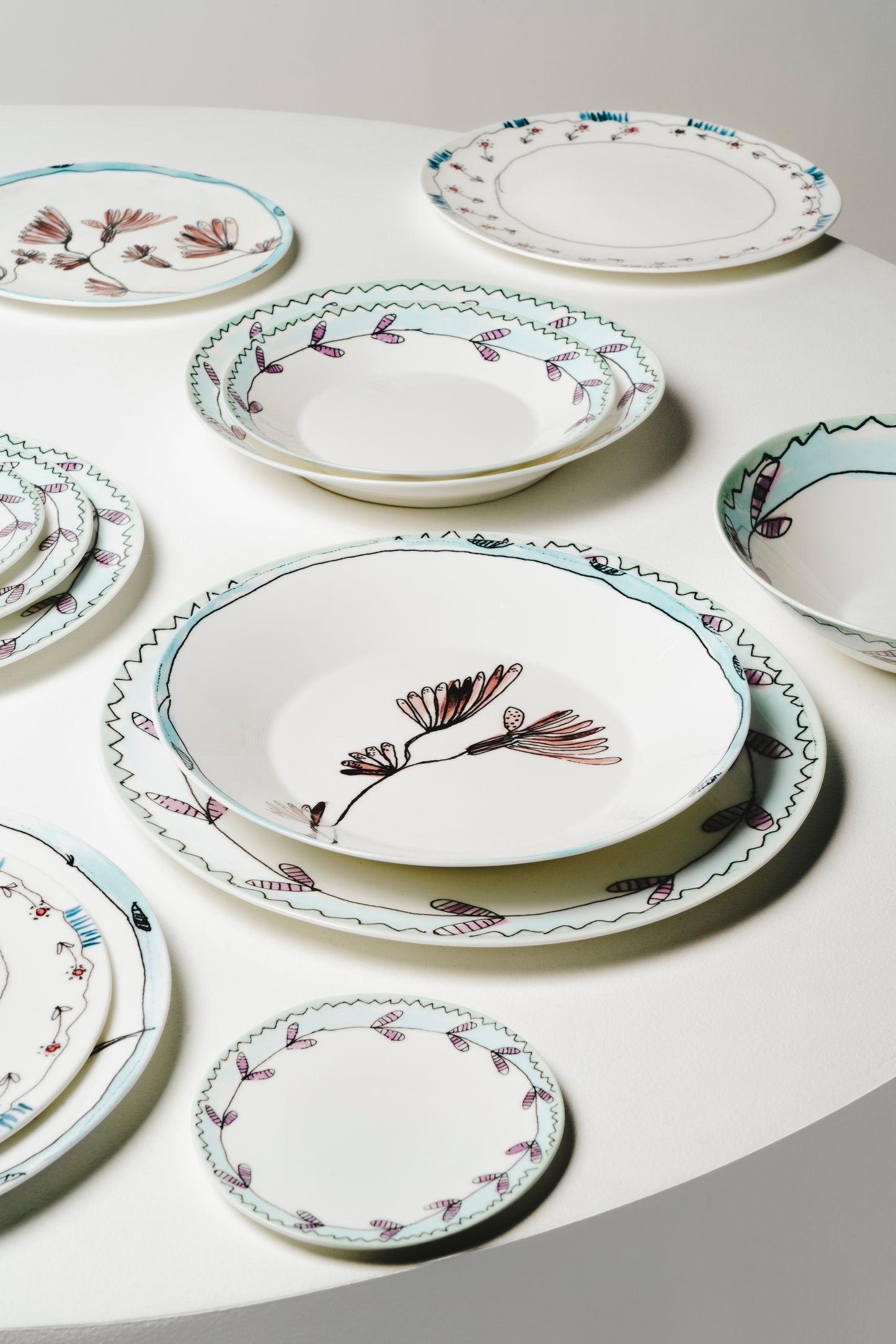 Blossom Milk Deep Plates Set of 2