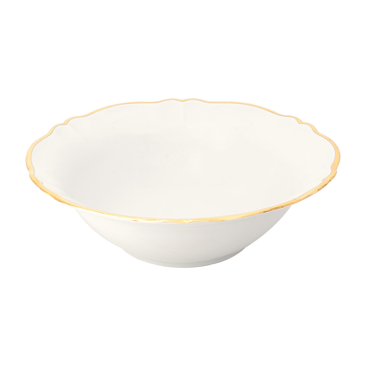 Gold Rimmed Salad Bowl