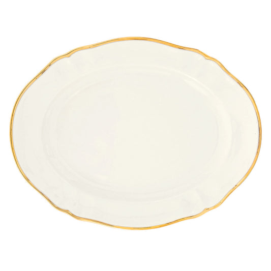 Gold Rimmed Oval Platter