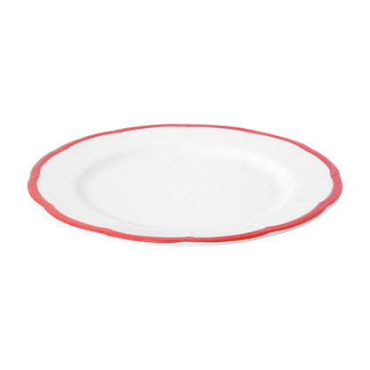 Scalloped Rim Fruit Plate Red
