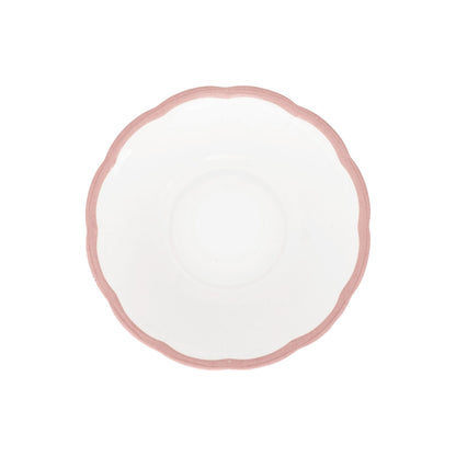 Scalloped Rim Cereal Bowl Pink