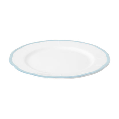 Scalloped Rim Fruit Plate Light Blue