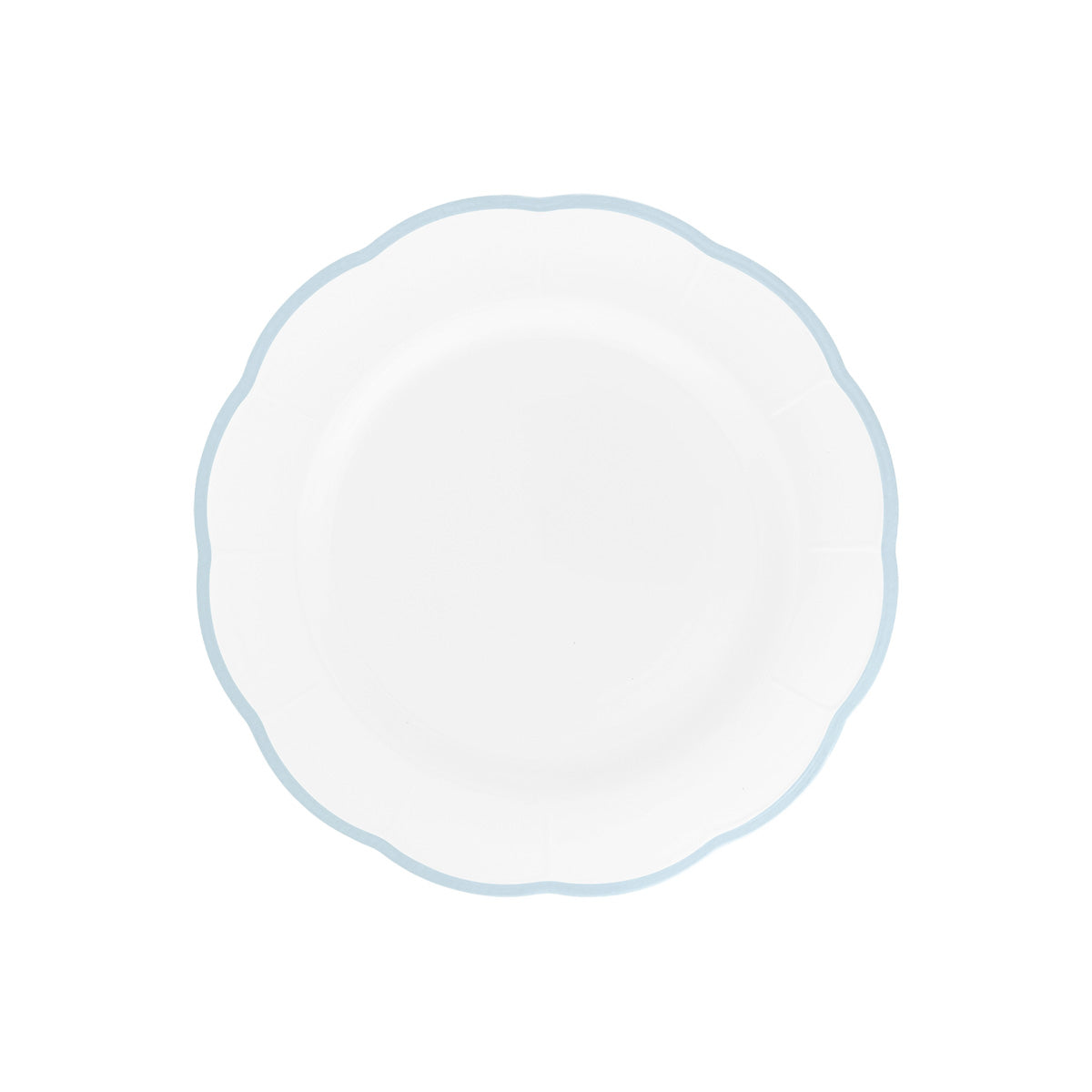 Scalloped Rim Fruit Plate Light Blue