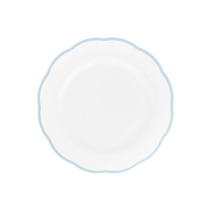 Scalloped Rim Fruit Plate Light Blue