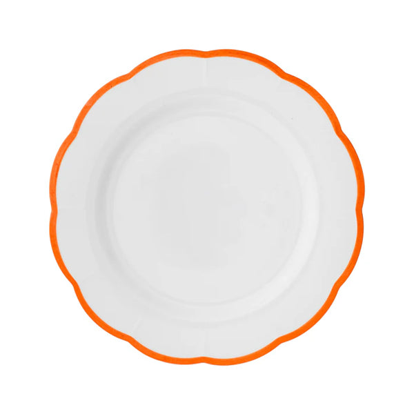 Scalloped Rim Dinner Plate Rust