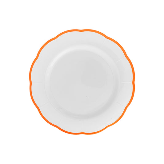 Scalloped Rim Fruit Plate Rust