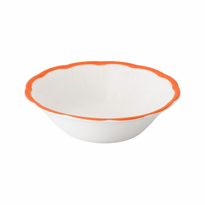 Scalloped Rim Cereal Bowl Rust