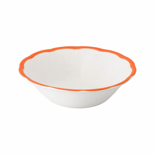 Scalloped Rim Cereal Bowl Rust