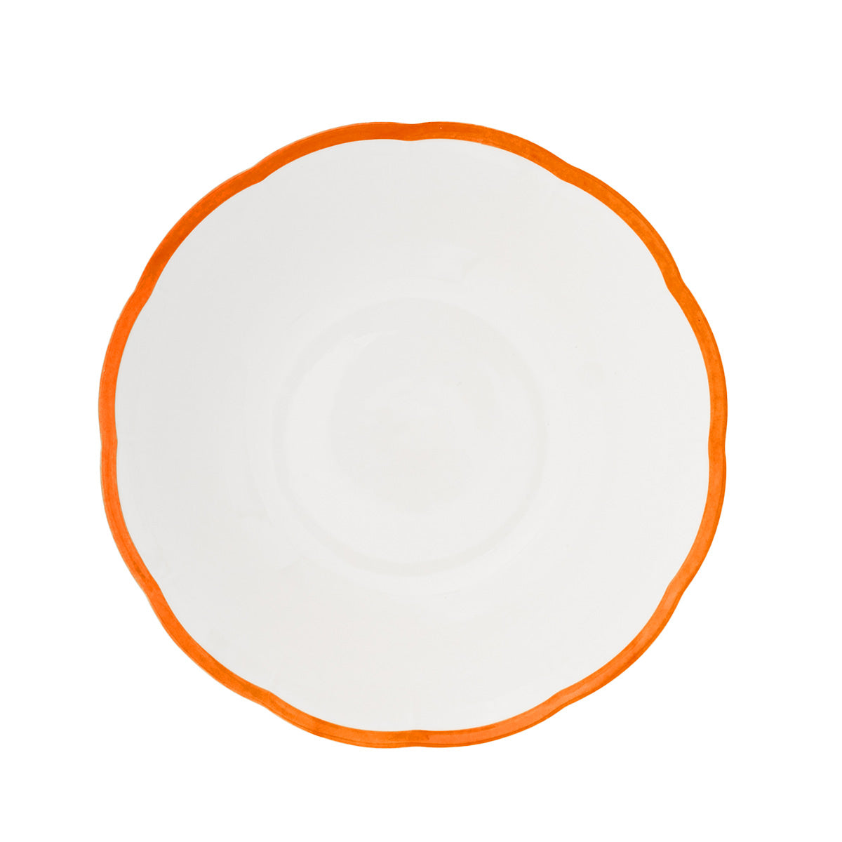 Scalloped Rim Salad Bowl Rust