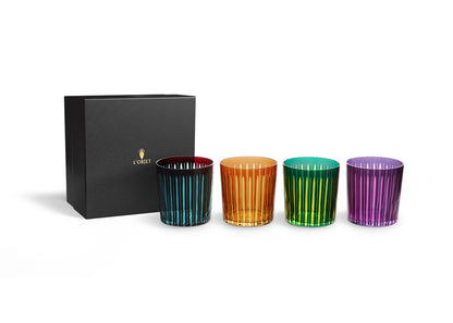 Prism Double Old Fashioned Glasses - Assorted (Set of 4)