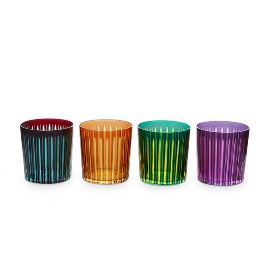 Prism Double Old Fashioned Glasses - Assorted (Set of 4)