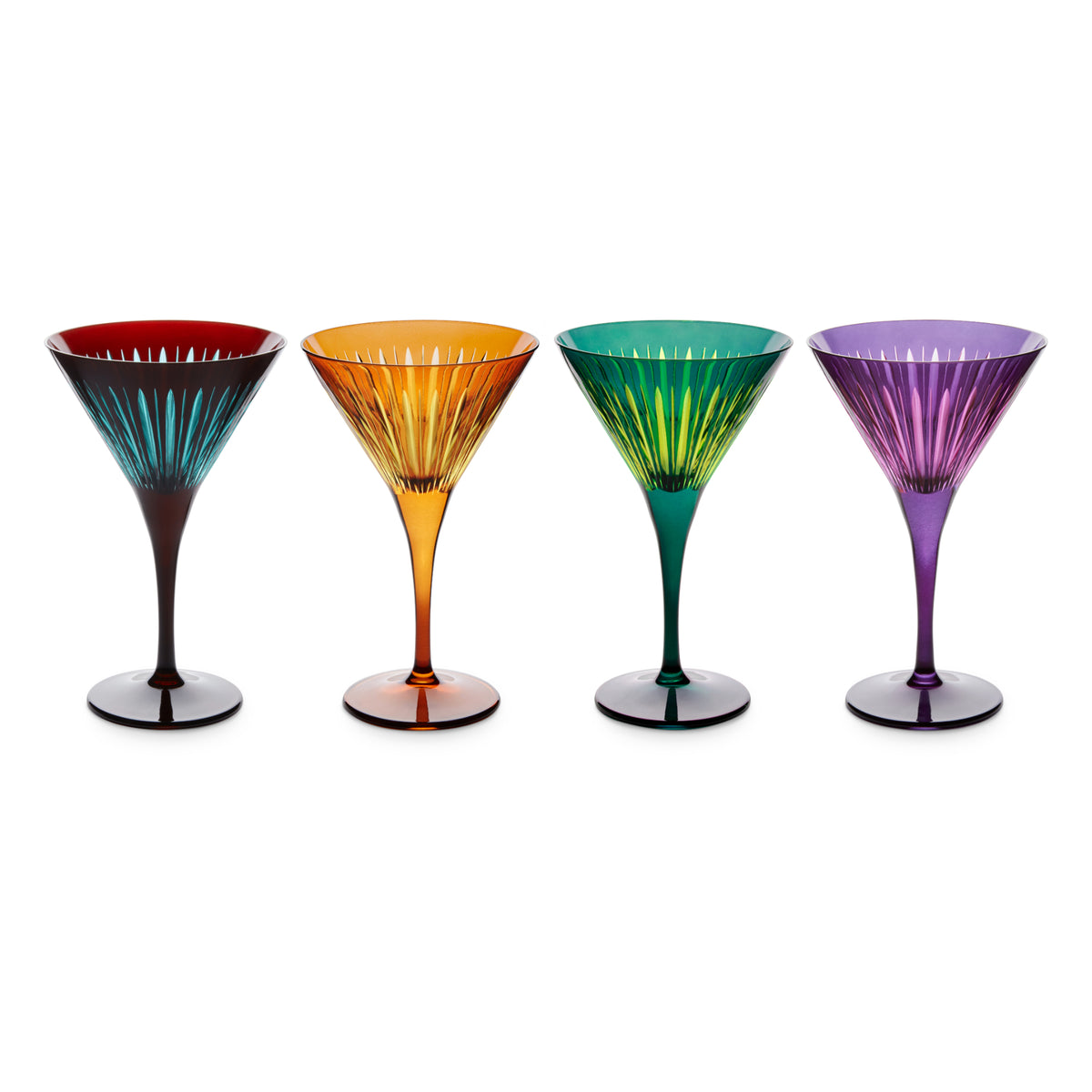 Prism Martini Glasses - Assorted (Set of 4)