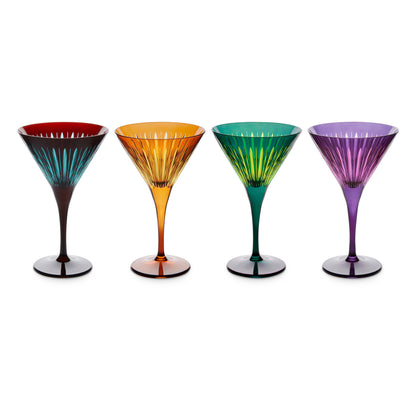 Prism Martini Glasses - Assorted (Set of 4)