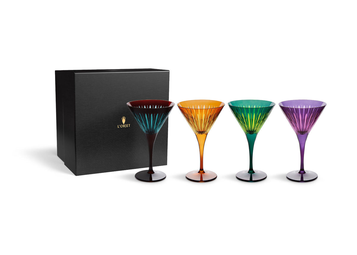 Prism Martini Glasses - Assorted (Set of 4)