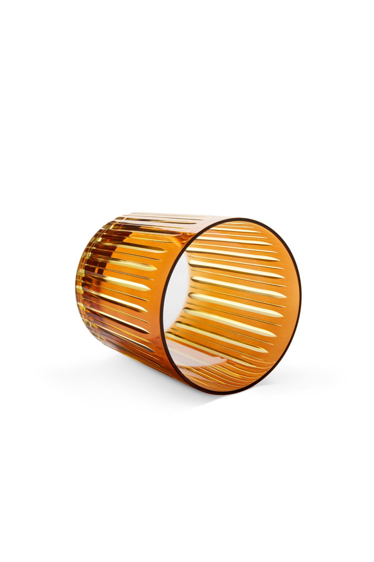 Prism Double Old Fashioned Glasses - Amber (Set of 4)