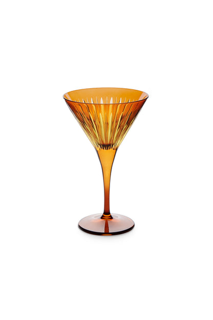 Prism Martini Glasses - Amber (Set of 4)