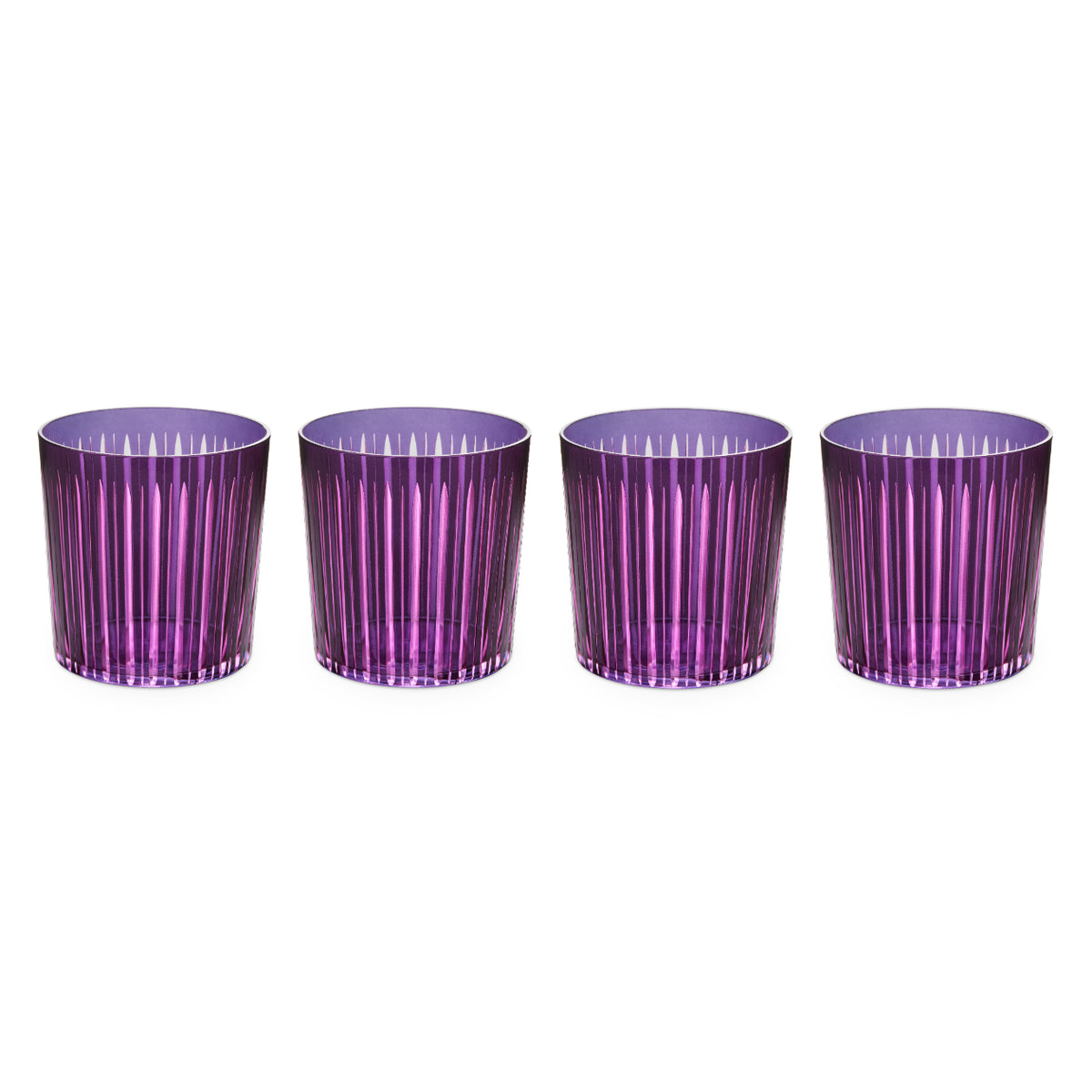 Prism Double Old Fashioned Glasses - Purple(Set of 4)